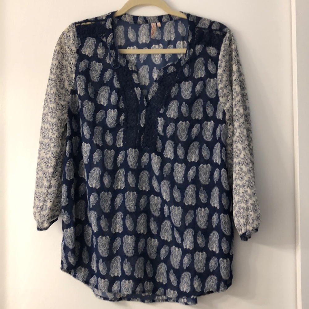Red Camel Chiffon Blouse